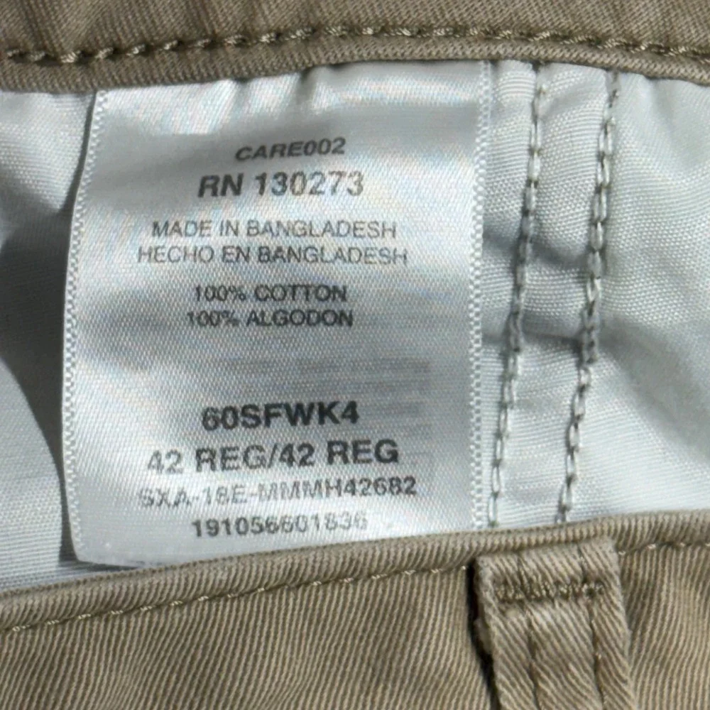 Wrangler Cargo Shorts Mens 42 Khaki Beer Can Print Cotton 60SFWK4 Novelty Summer